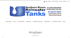 Desktop Screenshot of northernriversrainwatertanks.com